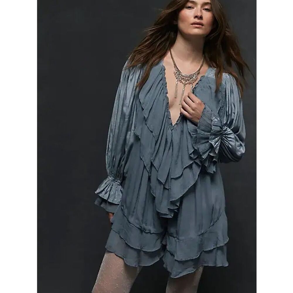 Free People Prairie Dust Romper - Picture 3 of 4
